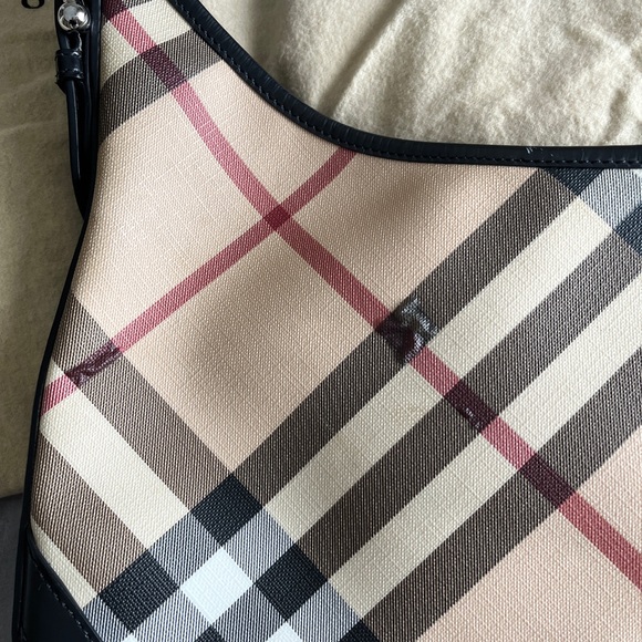 Authentic Burberry Supernova Check Large Larkin Hobo Bag - Picture 5 of 15